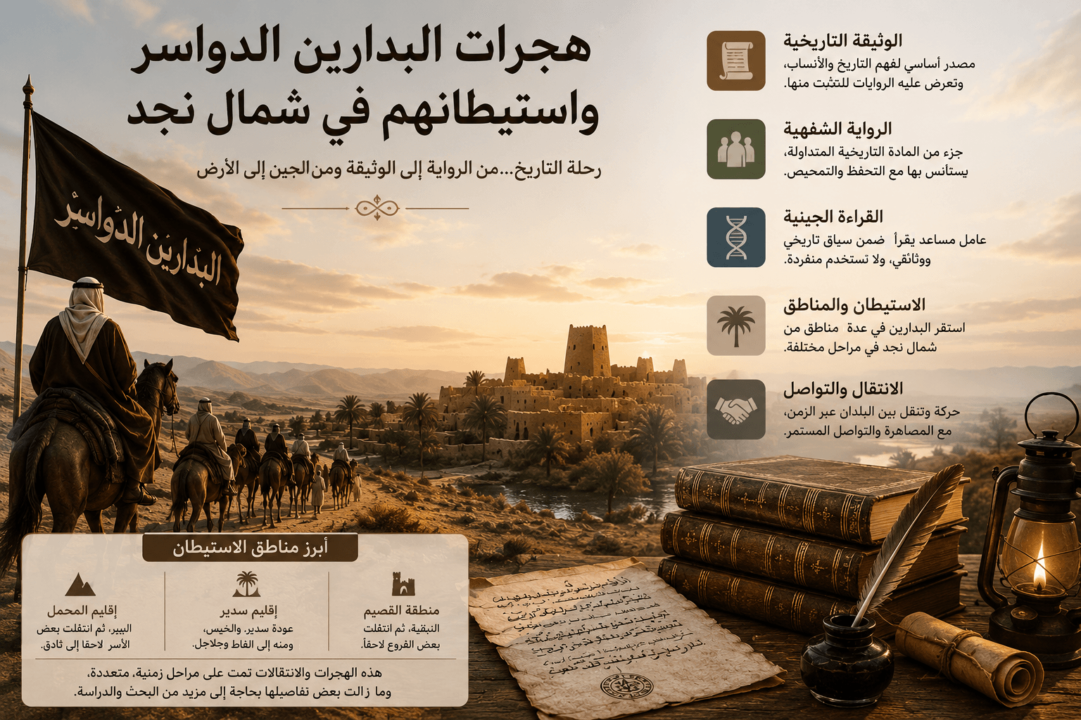البدارين الدواسر: مناطق استيطانهم وتنقلاتهم