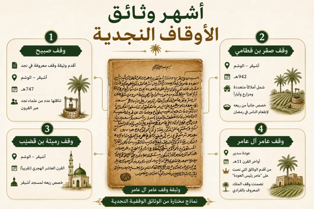الوثائق الوقفية في نجد