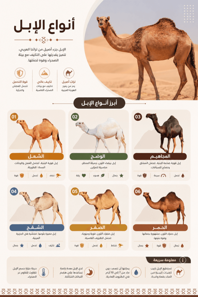 أنواع الإبل